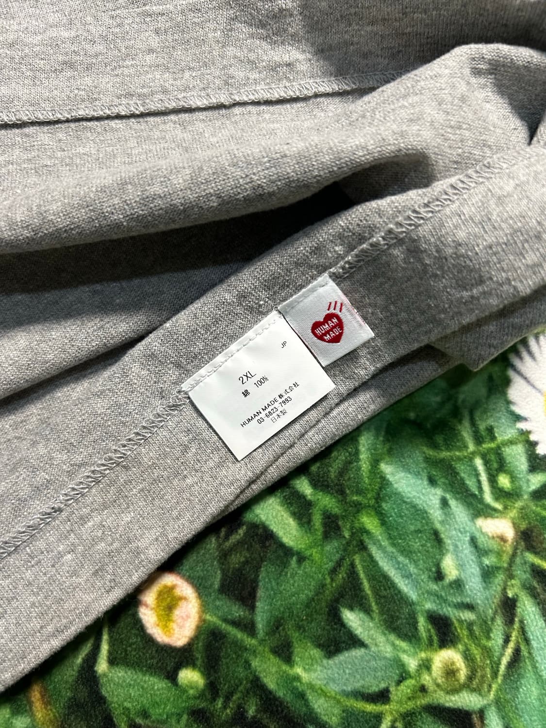 새상품) 휴먼메이드 하트 포켓 티셔츠 그레이 2xl 상품이미지7