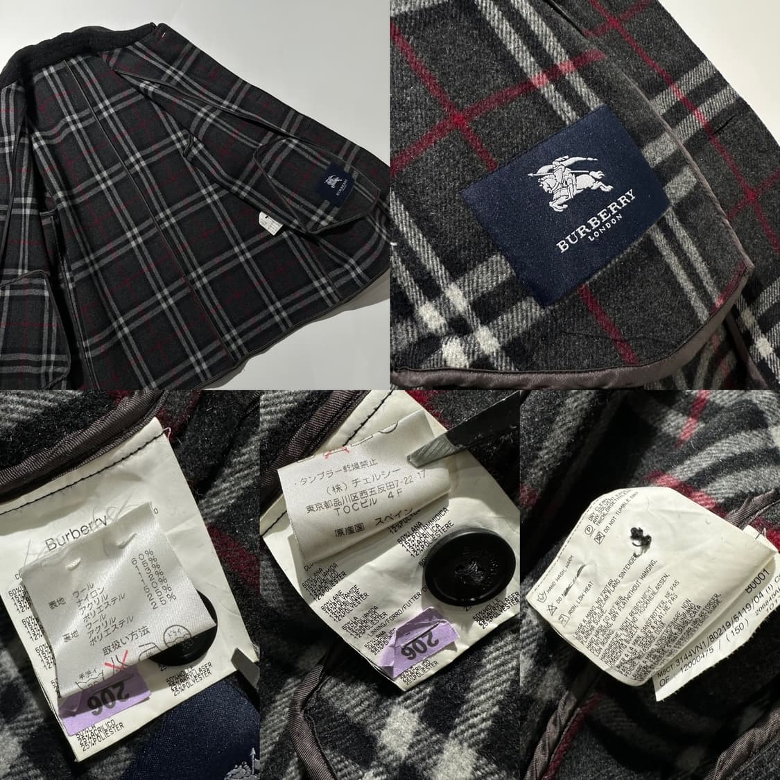 버버리 체크 라이닝 싱글 코트 상품이미지10