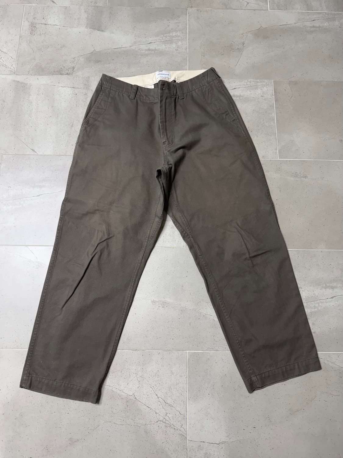 에스피오나지 wide officer pants taupe m 상품이미지3
