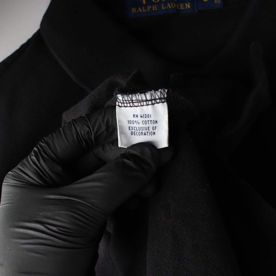 폴로 랄프로렌 블랙 레드포니 긴팔 카라티 S 상품이미지6
