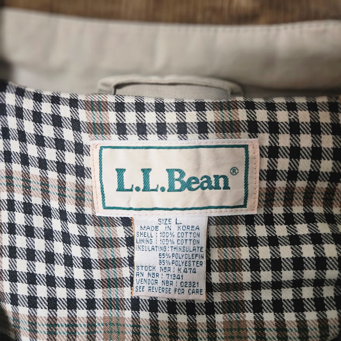 80s LL Bean 퀼팅자켓 상품이미지2