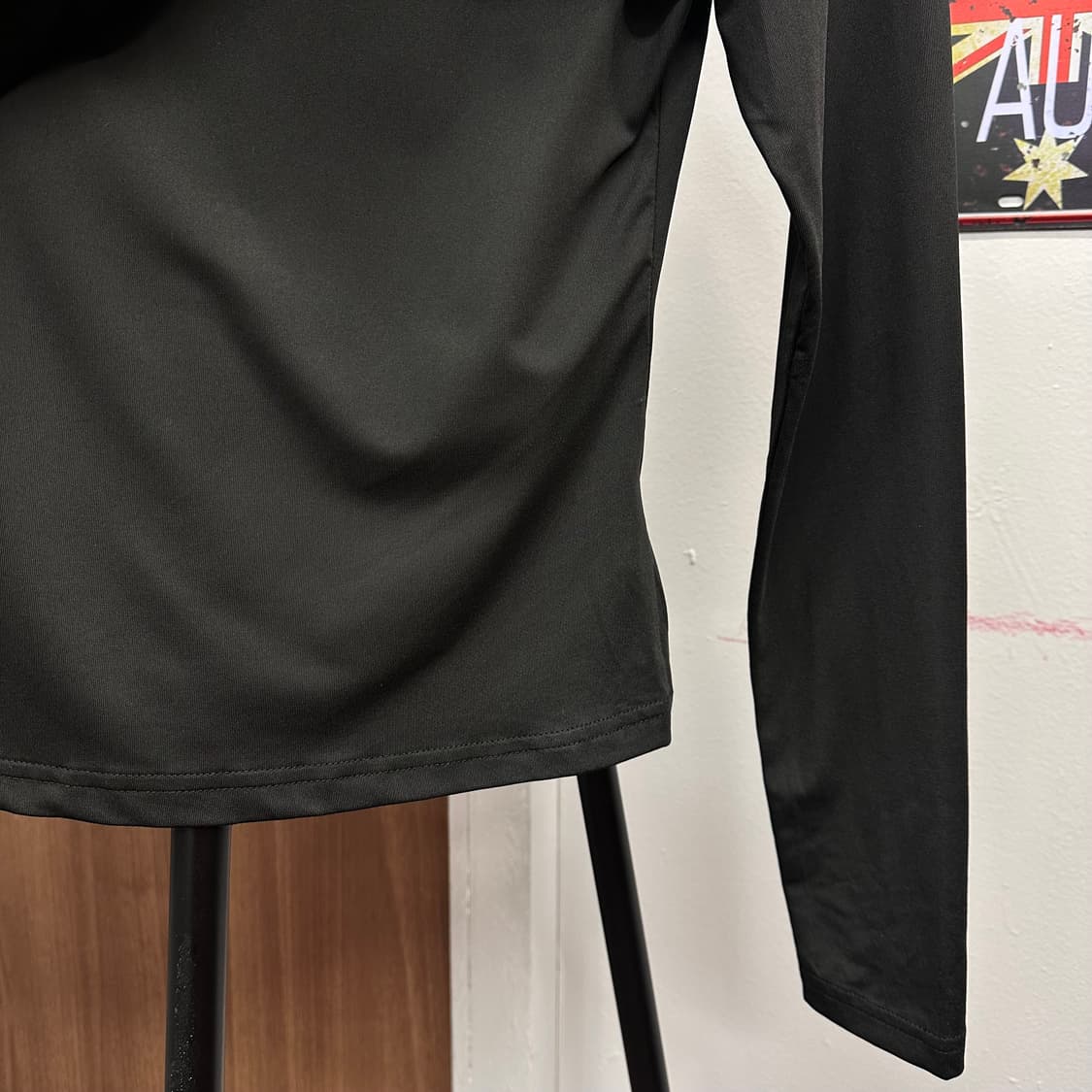 Satin Ribbon Black Long Sleeve Top 상품이미지4