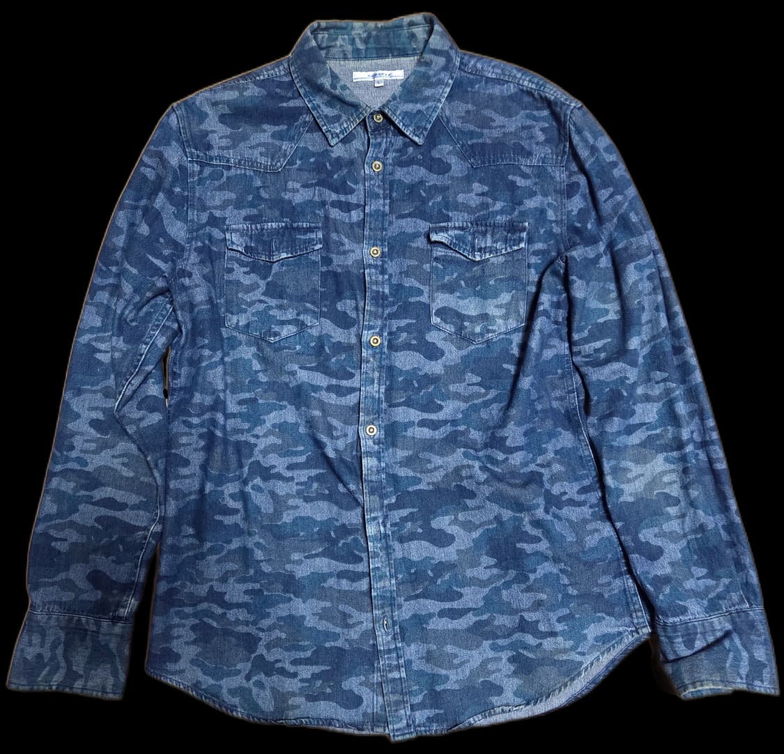 Vintage blue camo shirts 상품이미지1