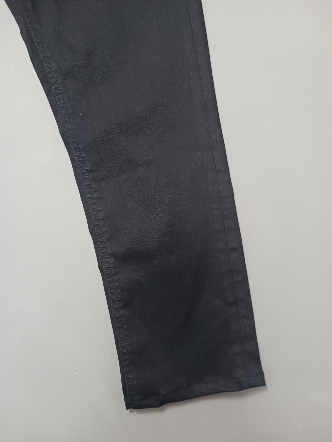 새제품 [30] 무신사 스탠다드 x 페이탈리즘 쿠라보원단 블랙 크롭진 상품이미지5