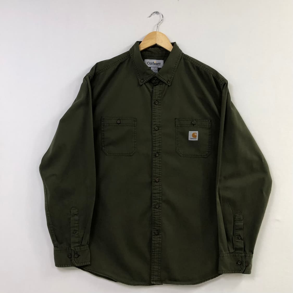 XL 칼하트 카키 워크 셔츠 상품이미지2