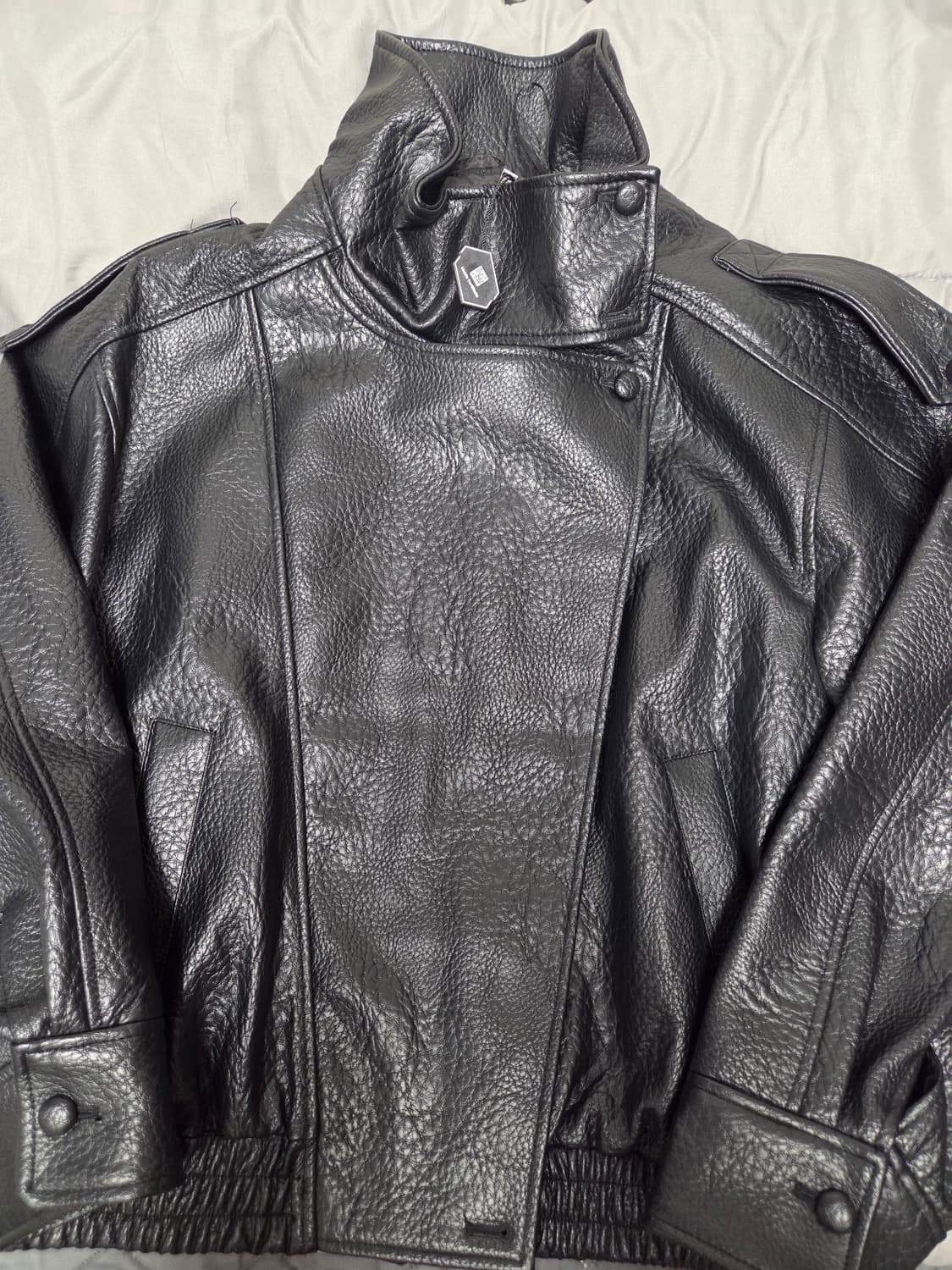 자라 포우 레더 자켓 블랙 상품이미지2