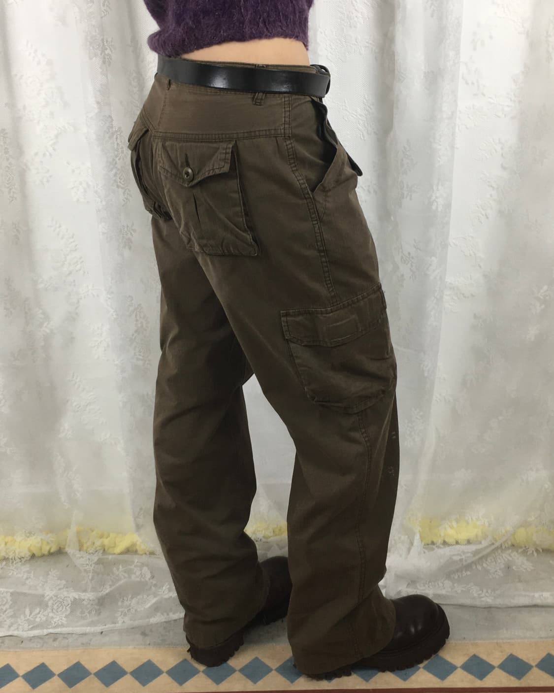 Brown Cargo Straight Pants 상품이미지10