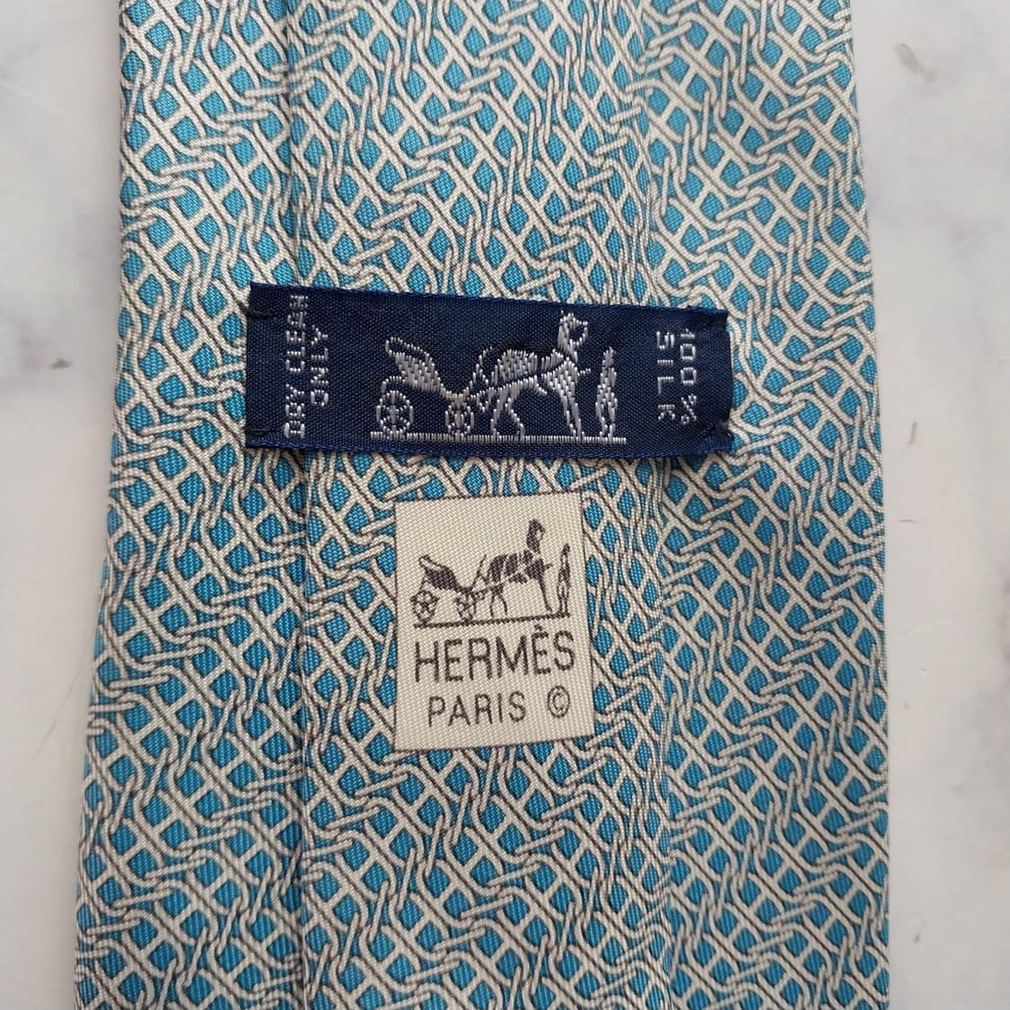 에르메스 실크 H 패턴 넥타이 9.4cm A+등급 K2117 상품이미지7