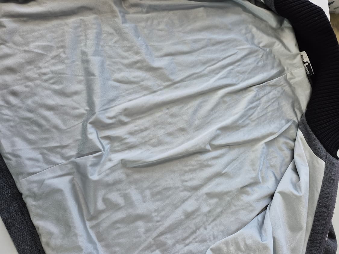 110)Black&White  방풍 니트 바람막이 집업(수납 상품이미지6