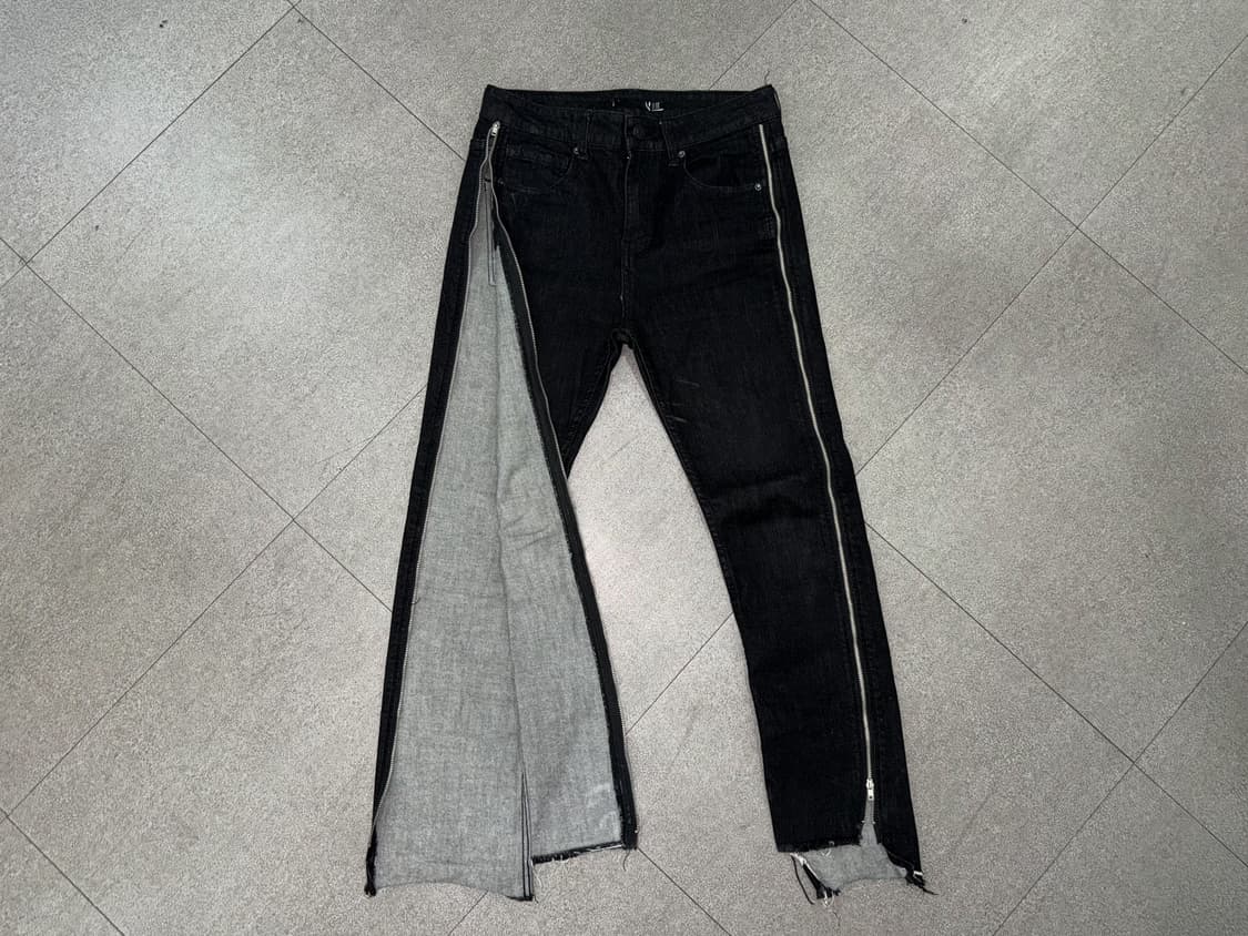 사이드 지퍼 스플릿 데님 진 상품이미지1