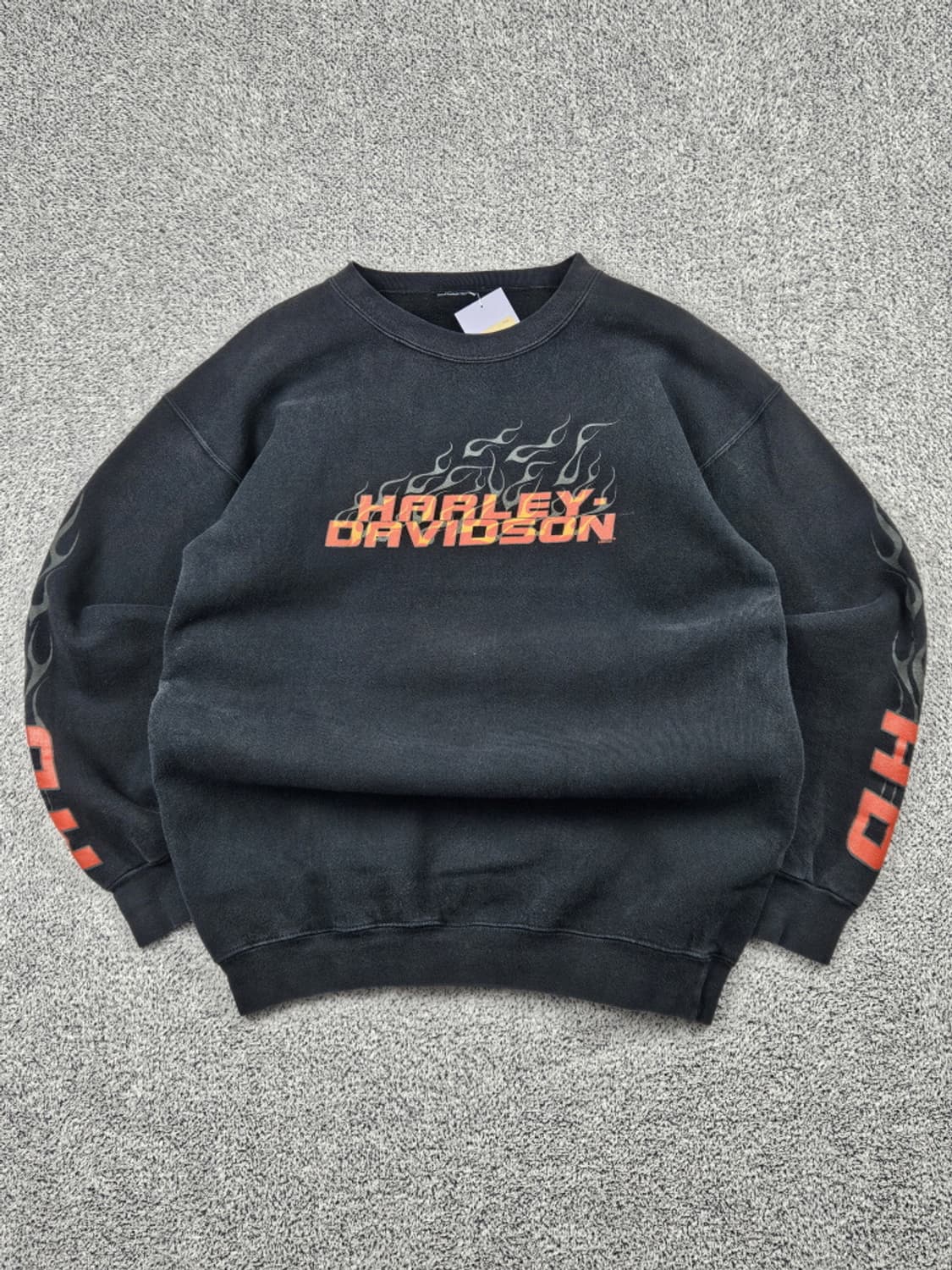 할리데이비슨 리플렉티브 플레임 맨투맨 스웻셔츠 (상세설명참조)/10125 상품이미지2