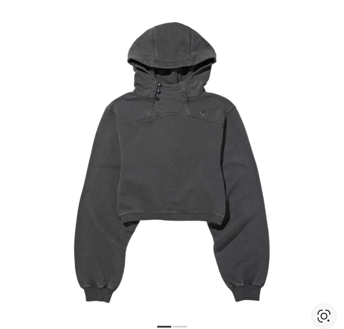 미스치프 사이드 버튼 업 크롭 후드 상품이미지1