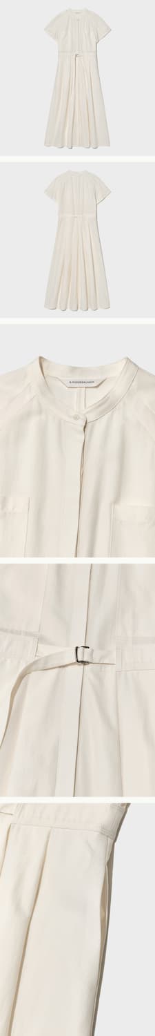 킨더살몬 벨티드 셔츠 드레스 belted dress cream 상품이미지5