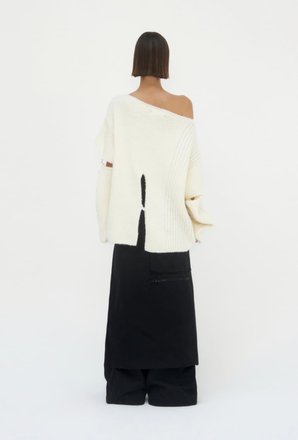 트리밍버드 2way 아이보리 니트 상품이미지3