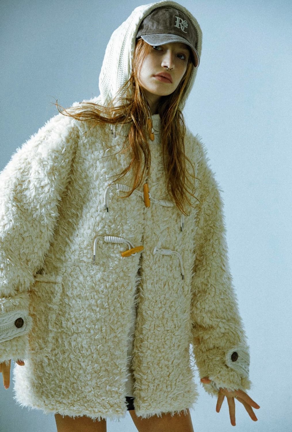 RSC 퍼 니트 더플코트 상품이미지3