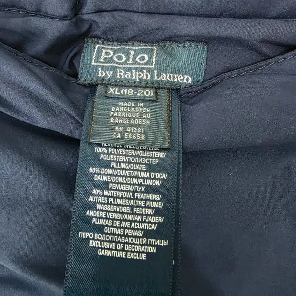 폴로 랄프로렌 리버시블 패딩 조끼 네이비/옐로우 95 상품이미지7