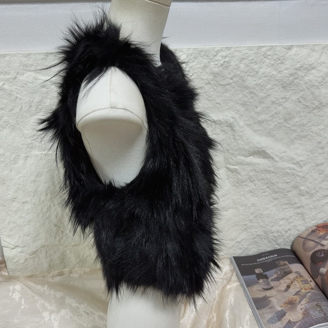 빈티지  블랙 여우털 조끼 베스트 상품이미지3
