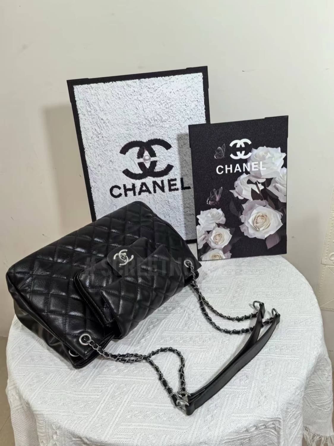 샤넬 CC로고 은장 스트랩 숄더 체인백 상품이미지4