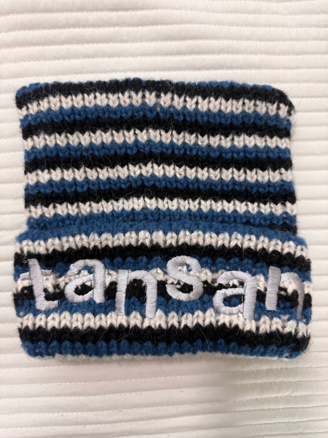 탄산 마그네슘 로고 캣 비니 블루 스트라이프  상품이미지2