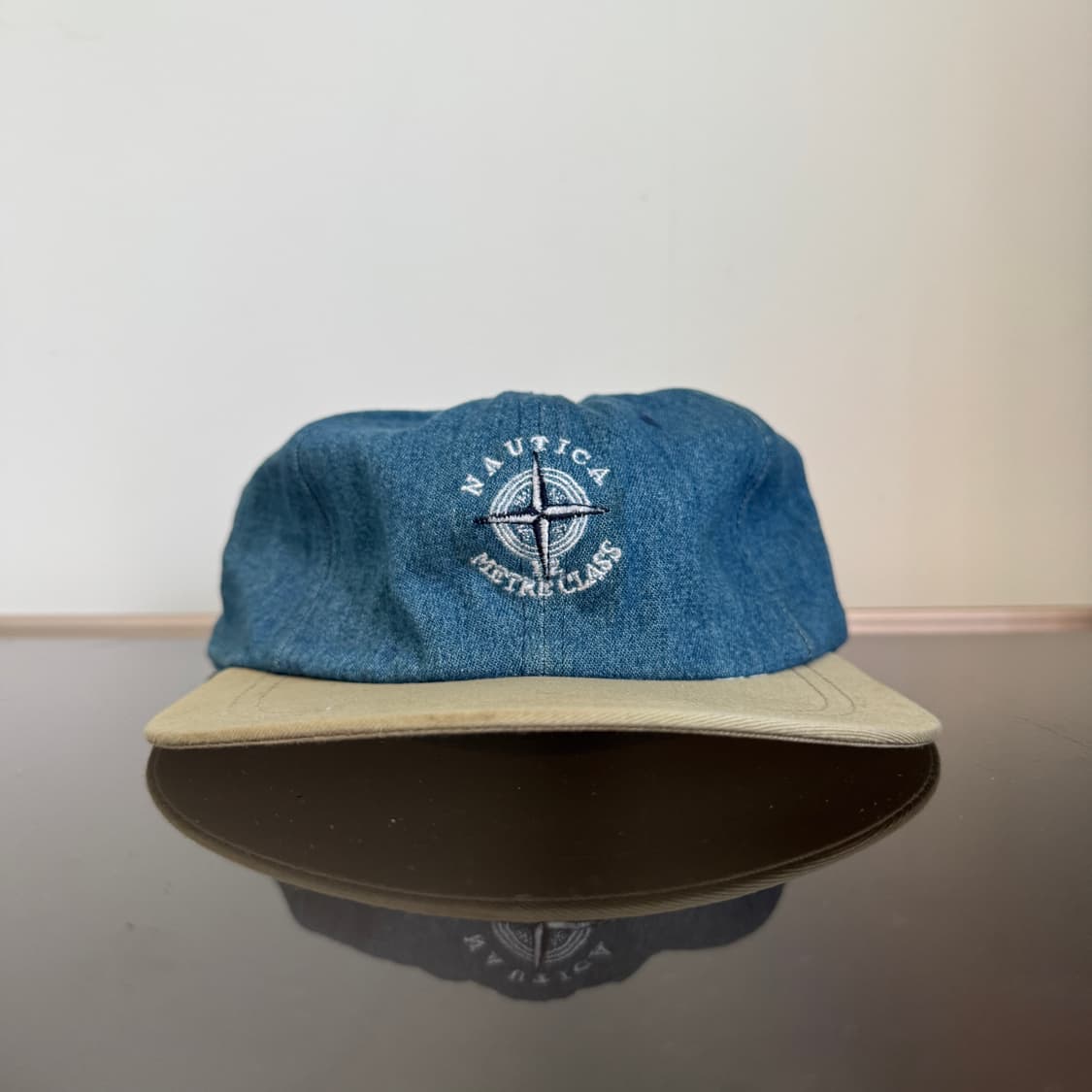 USA NAUTICA 데님 가죽 빈티지 모자 볼캡 vintage cap 상품이미지1