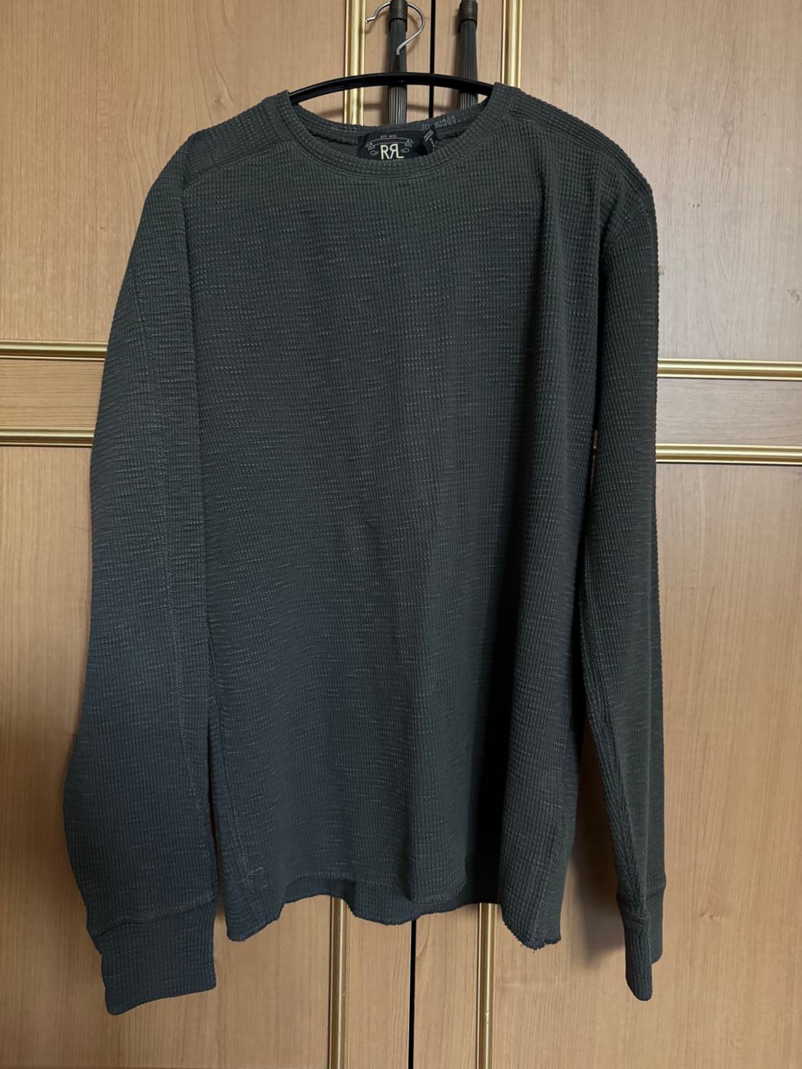 폴로 더블알엘 와플 니트 크루넥 긴팔티 상품이미지1