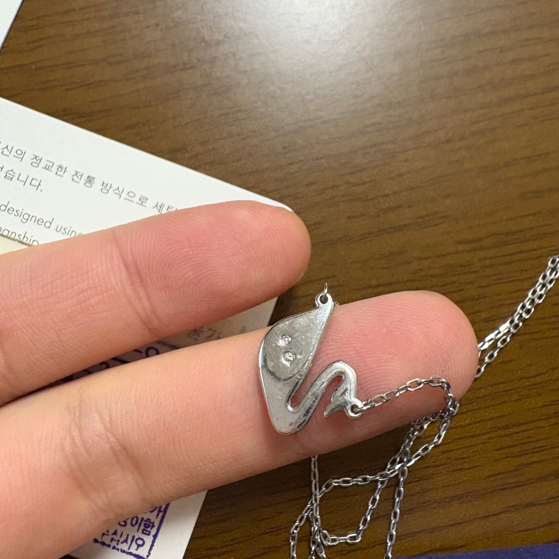 정품 스와로브스키 백조 스완 목걸이 풀박스 상품이미지5