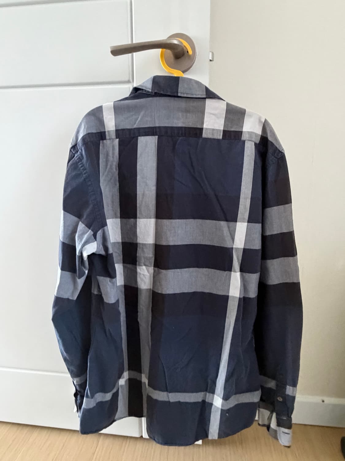 버버리 브릿(Burberry) 메가 체크 코튼 셔츠 네이비 상품이미지2