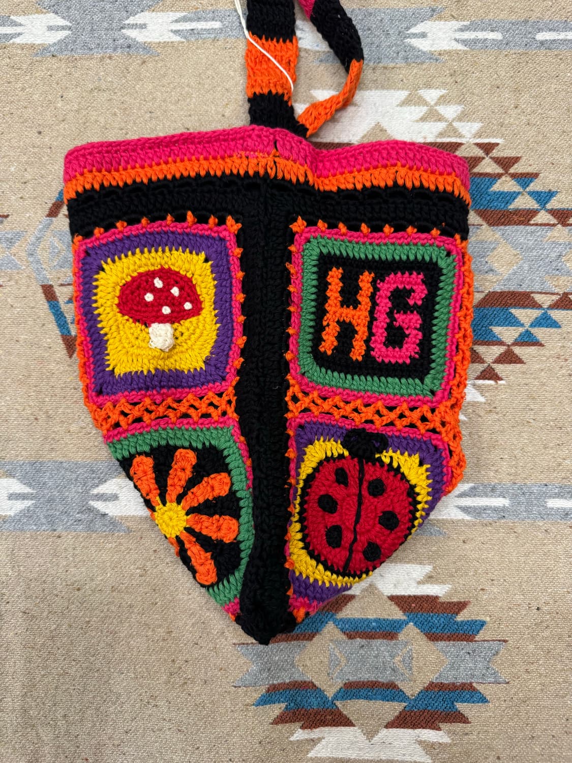 [OS] 히스테릭 글래머 HG 스퀘어 핸드 니티드 사코슈 블랙  상품이미지5