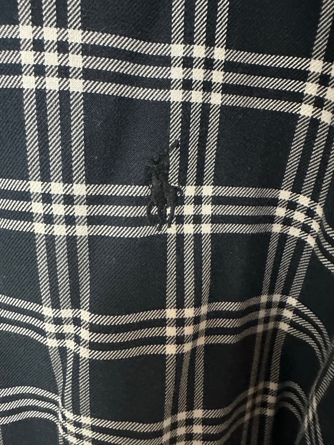 no.159 폴로 랄프로렌 블랙 타탄 체크 셔츠 xl 상품이미지2