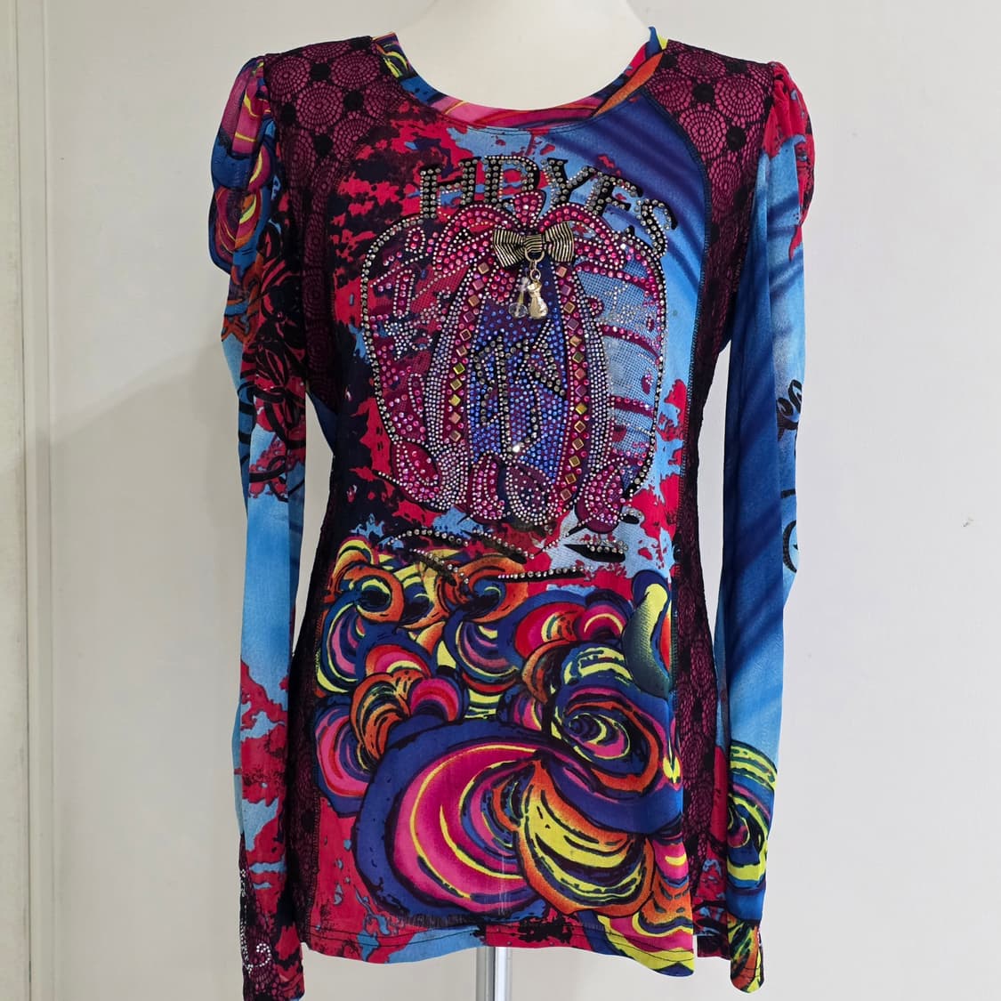 보헤미안 오리엔탈 y2k 90s00s 고스펑크락 롱슬리브 상품이미지3