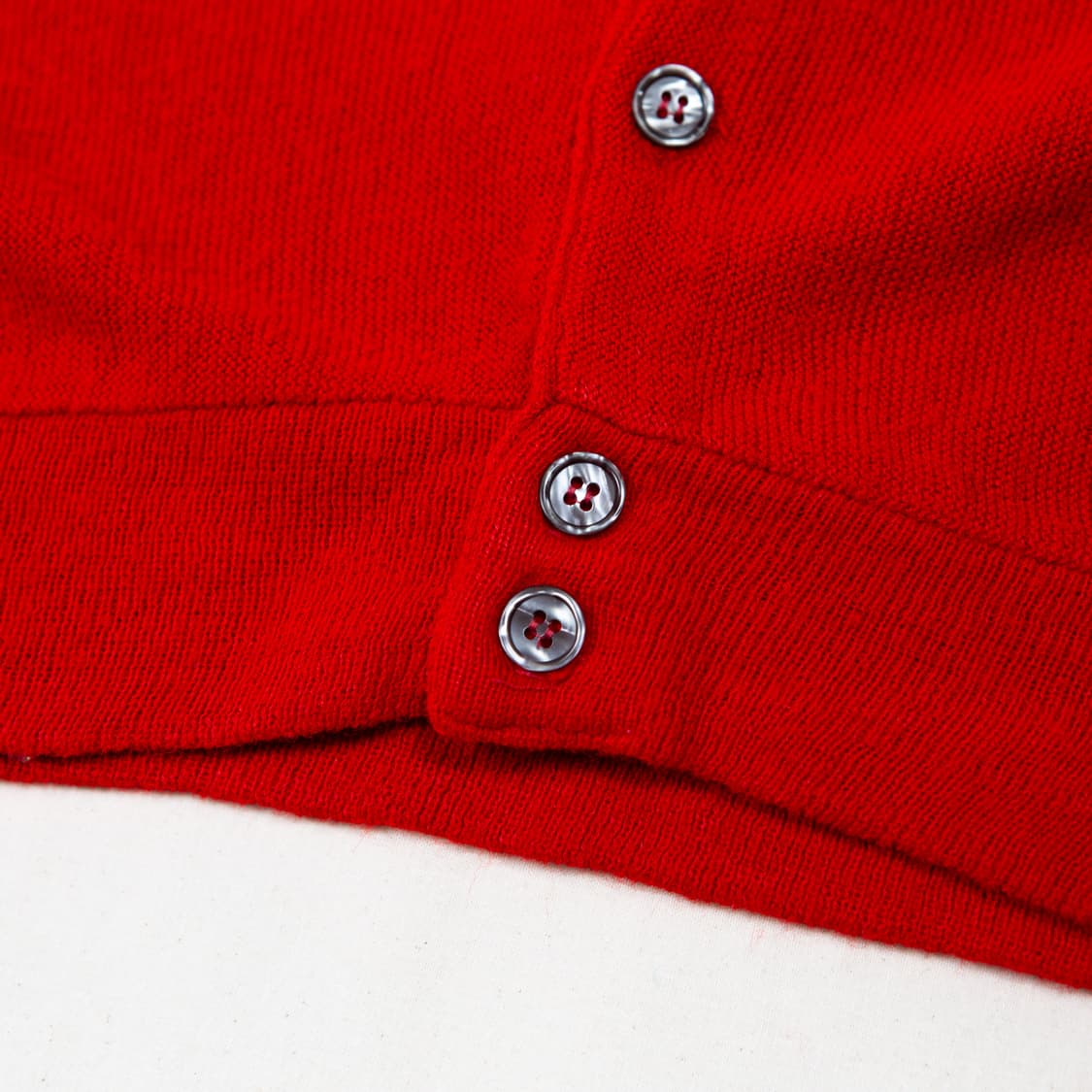 80s IZOD 라코스테 아크릴 가디건 레드 상품이미지6