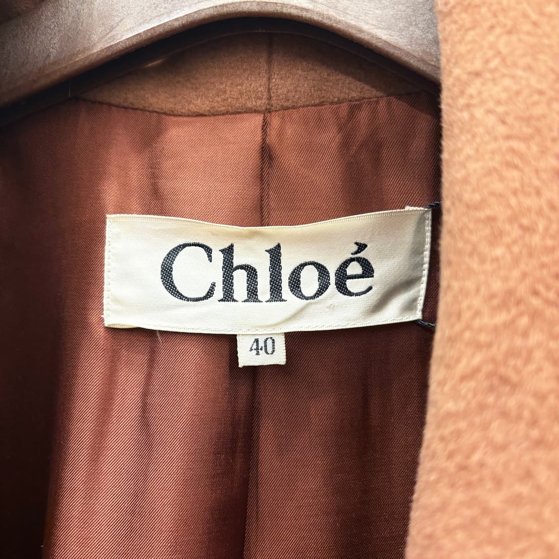 끌로에 오버핏 을 코트 드레이프 실루엣 와이드 카라 포켓 디테일 브라운 상품이미지6