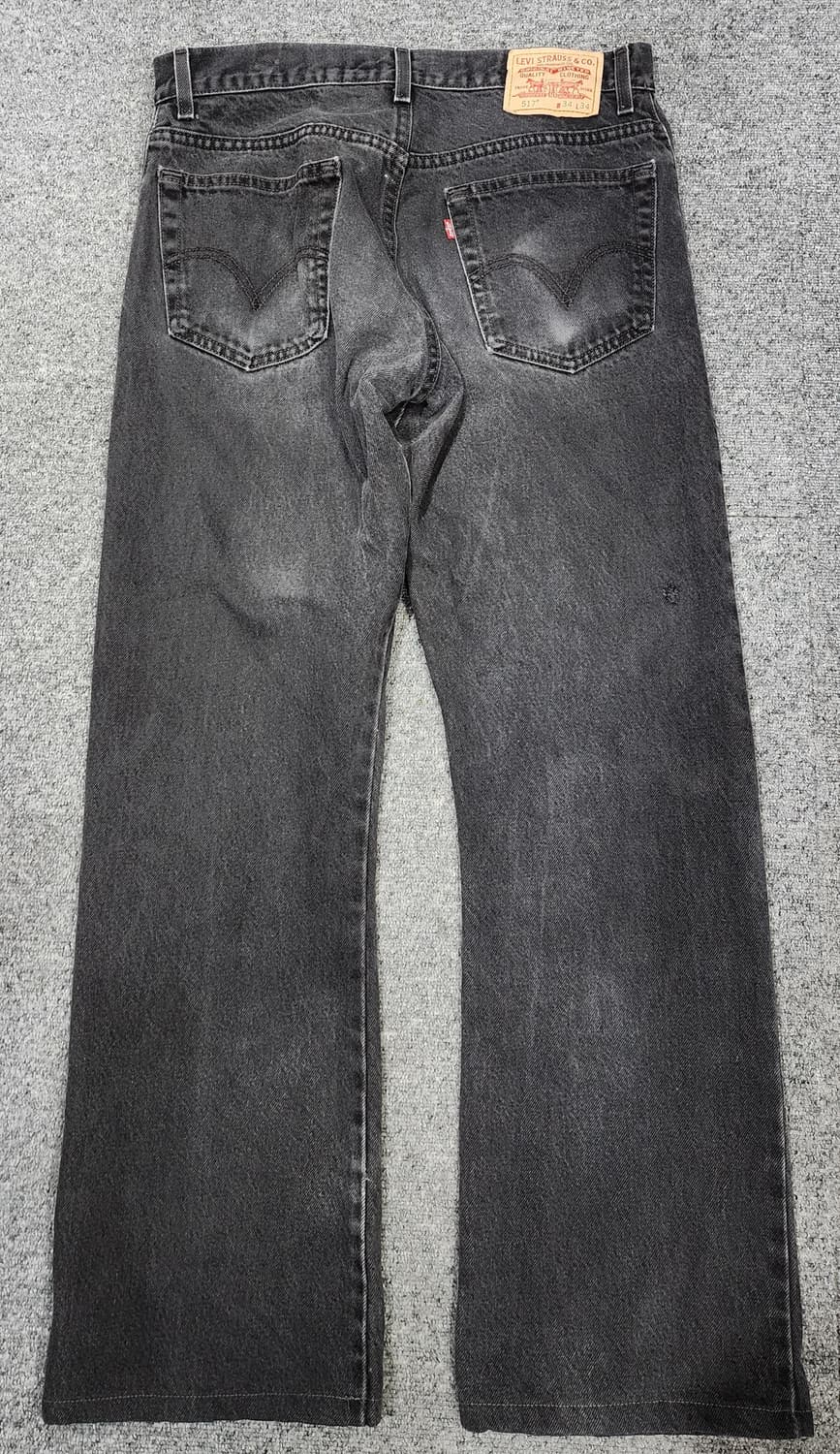 리바이스 517 부츠컷 흑청 데님 팬츠 34 상품이미지2