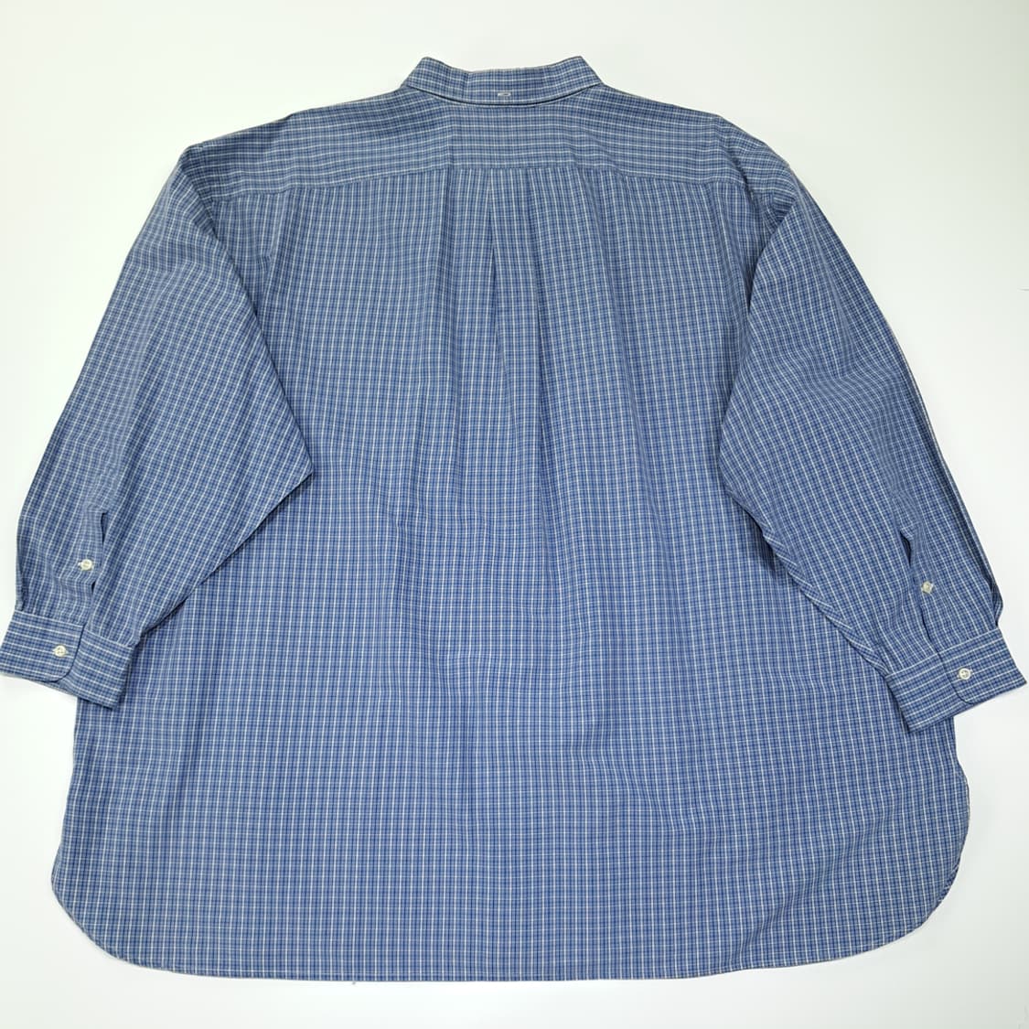CL259 3XL 폴로 90s 코튼나일론 그래프체크 블루네이비 셔츠남방 상품이미지6