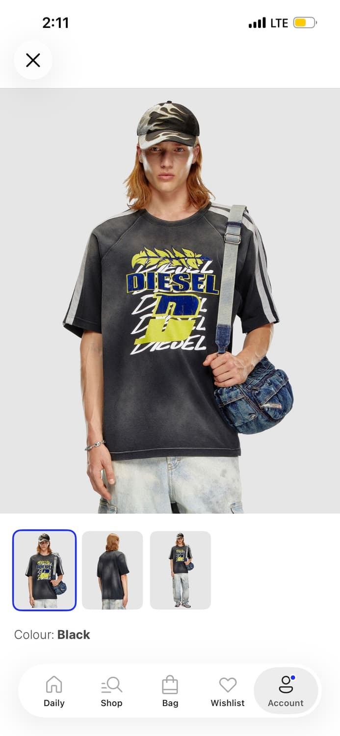 디젤 락스 스트라이프 티셔츠 m 상품이미지7