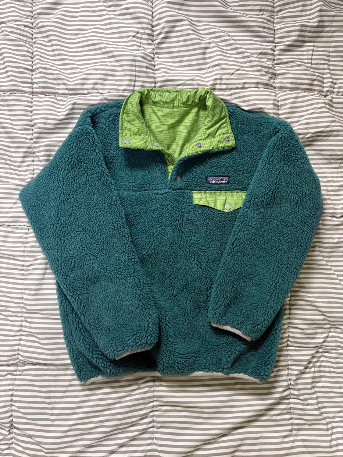 파타고니아 신칠라 리버시블 청록 키즈 여자s 상품이미지1