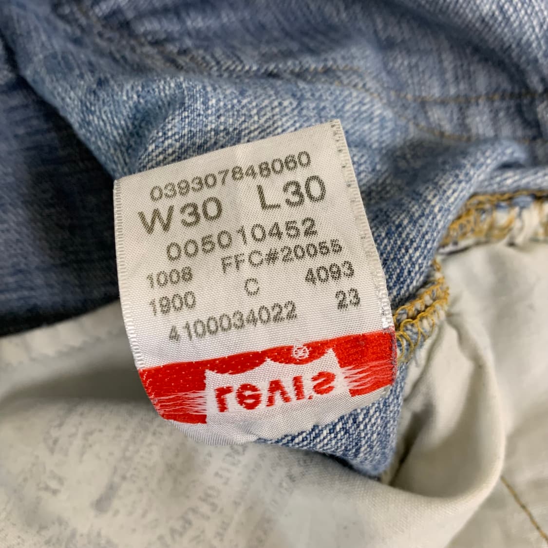 빈티지 리바이스 501 워싱 데님팬츠(30사이즈) 남자청바지 연중청 상품이미지9