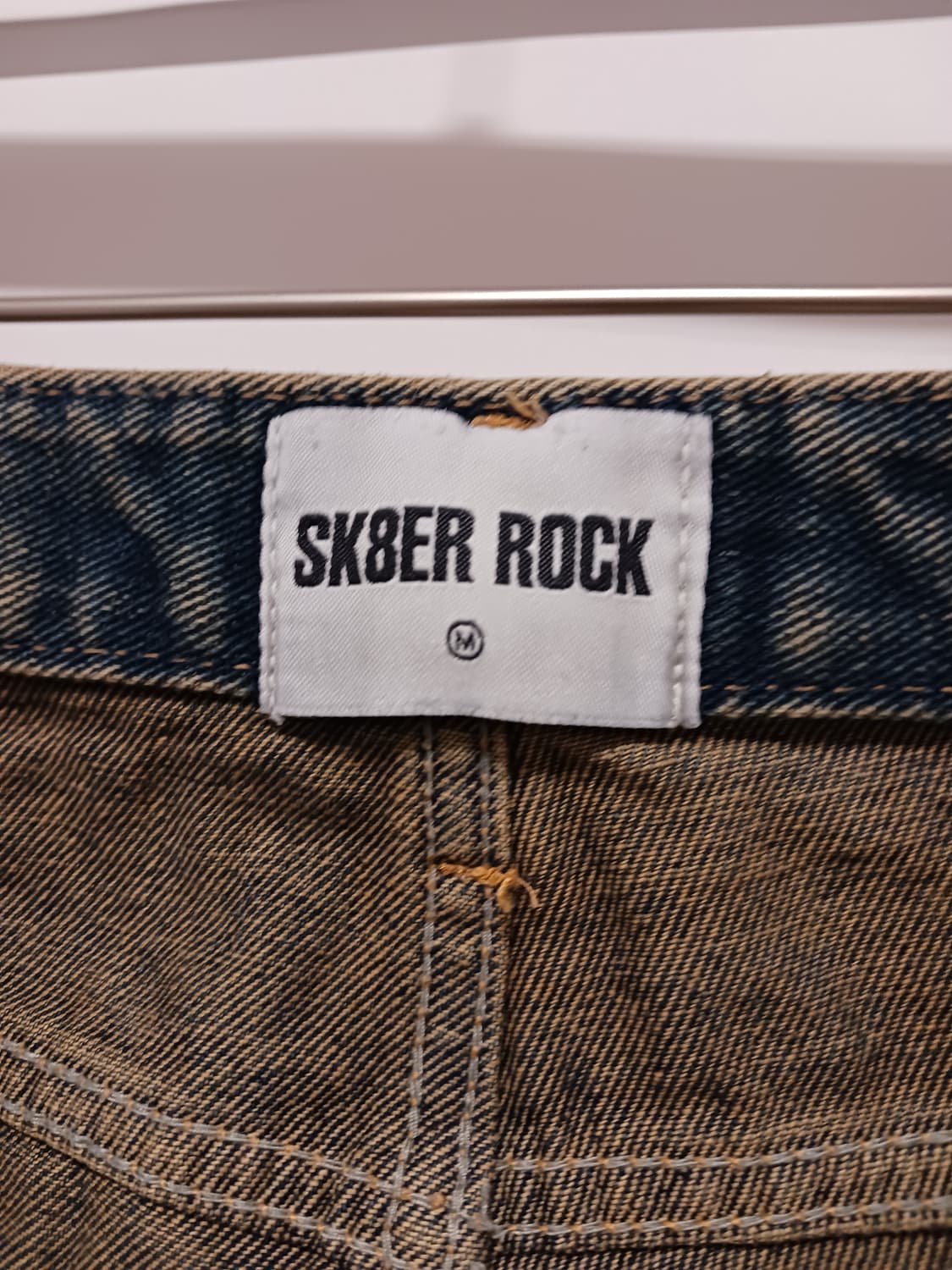 스케이터락 와이드 데님팬츠 상품이미지3