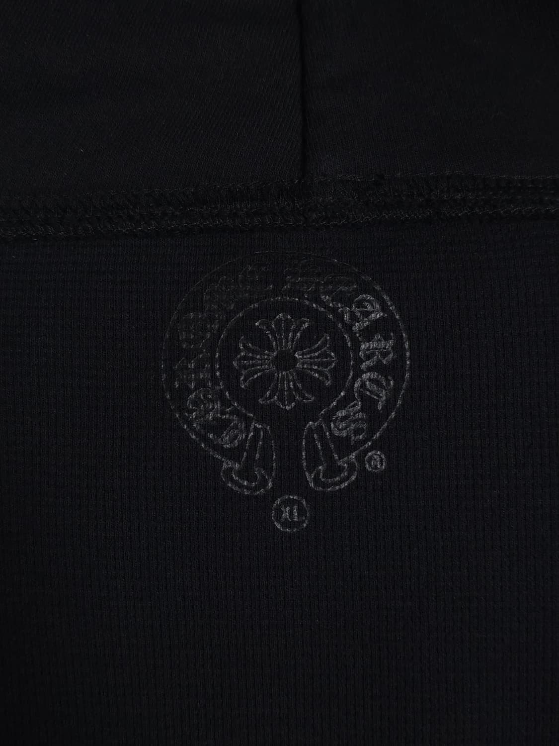 [XL] 크롬하츠 스크롤 로고 헤비웨이트 후드집업 블랙 상품이미지7