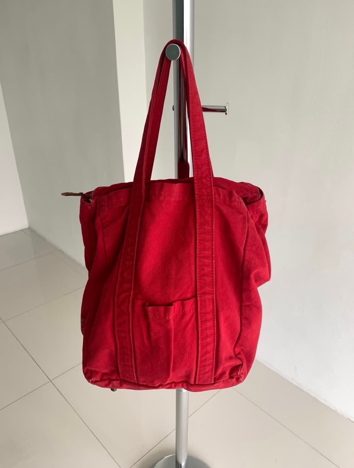 캐피탈 kapital 캔버스 도트백 레드 상품이미지1