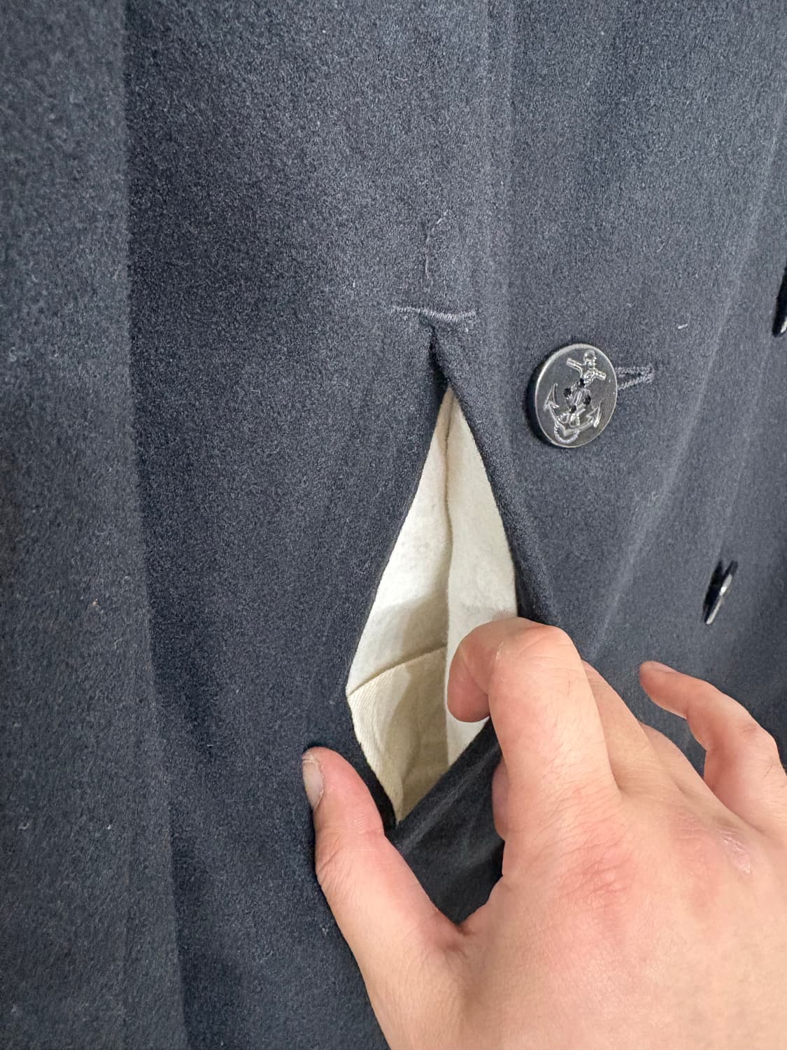 00's USN Wool Pea Overcoat. 상품이미지4