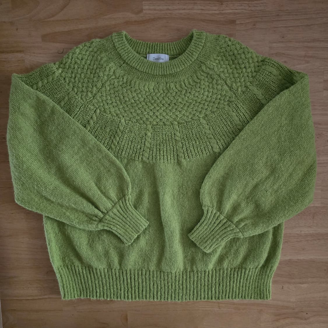 Denifits 연두 벌룬소매 니트  상품이미지9