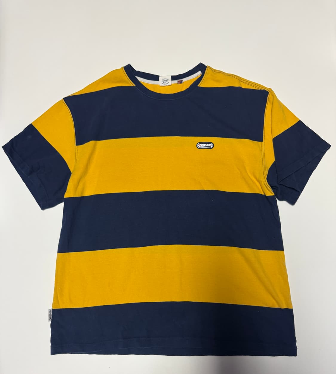아웃도어 프로덕츠 귀여운 오버핏 스트라이프 반팔티 XL ~ 상품이미지1