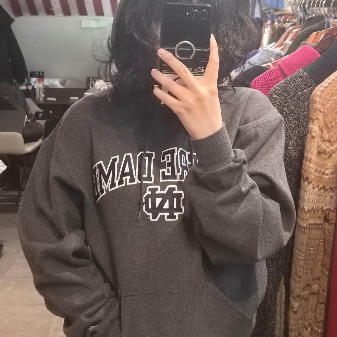 [NO.9] 챔피온 에코 그레이 후드티 상품이미지2