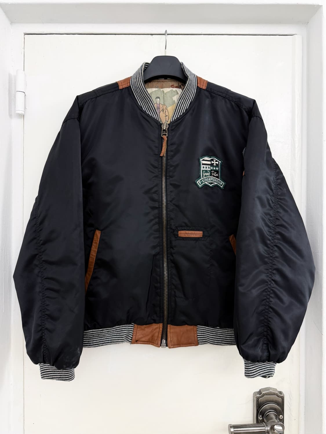 90s Free Action Racing Bomber Jacket 상품이미지1