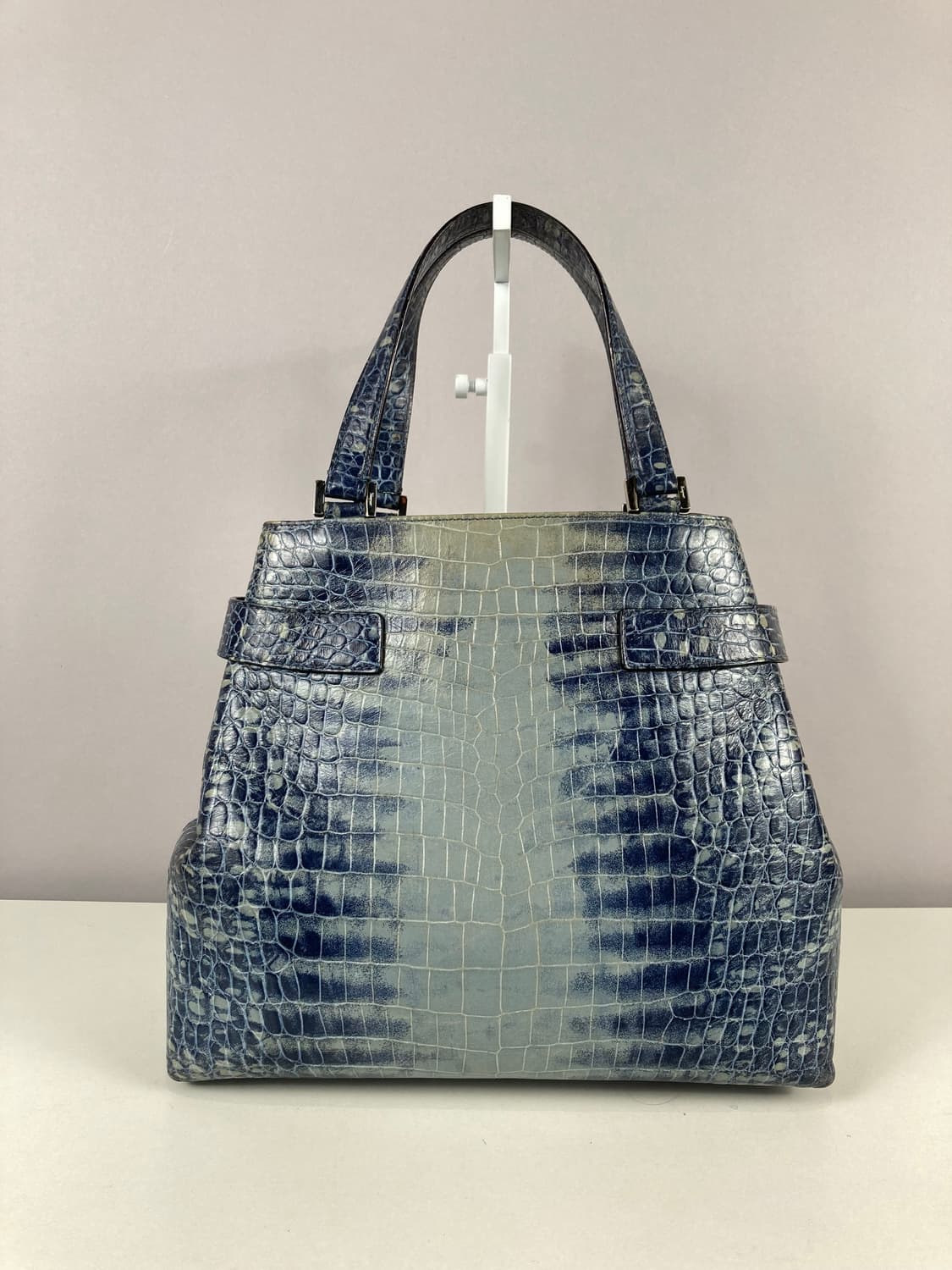 살바토레 페라가모 간치니 턴락 크로커 엠보 토트백 가방 정품 상품이미지4