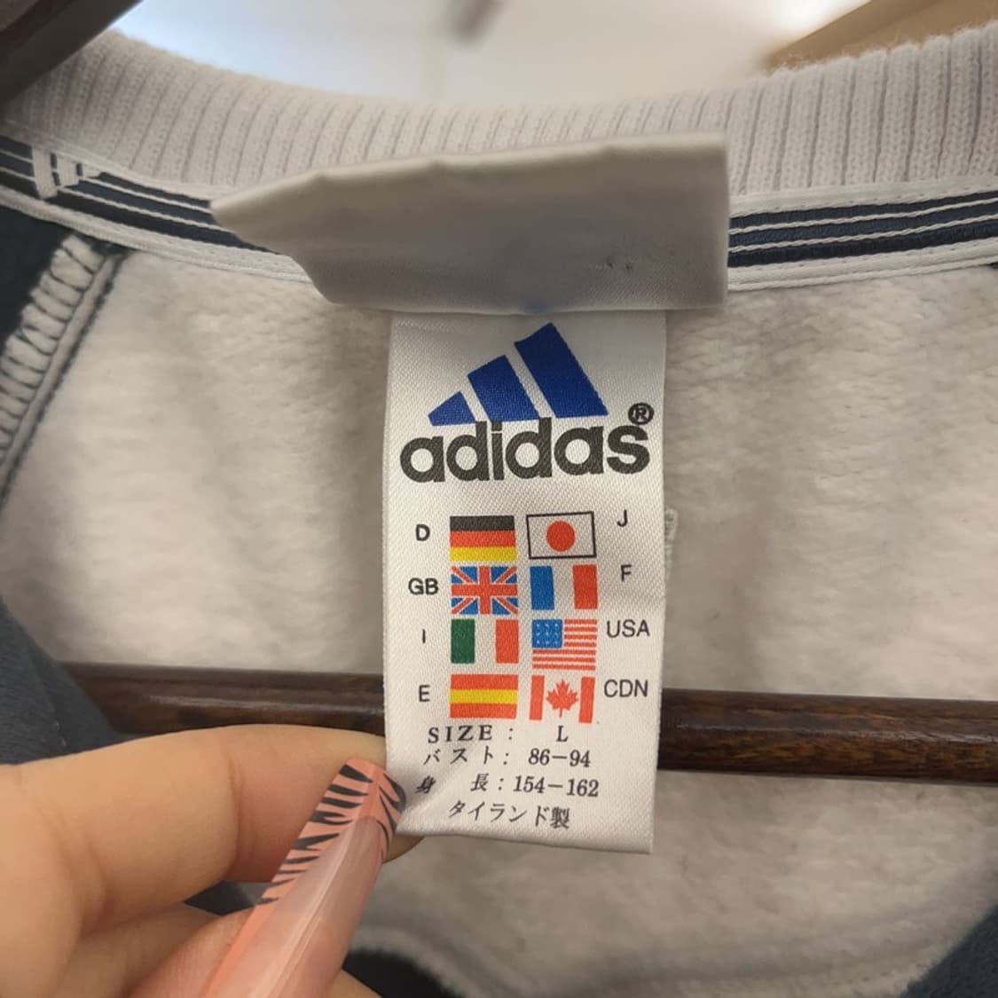 아디다스 재팬 희귀 올드스쿨 레트로 크롭 약기모 집업 L C08241 상품이미지5