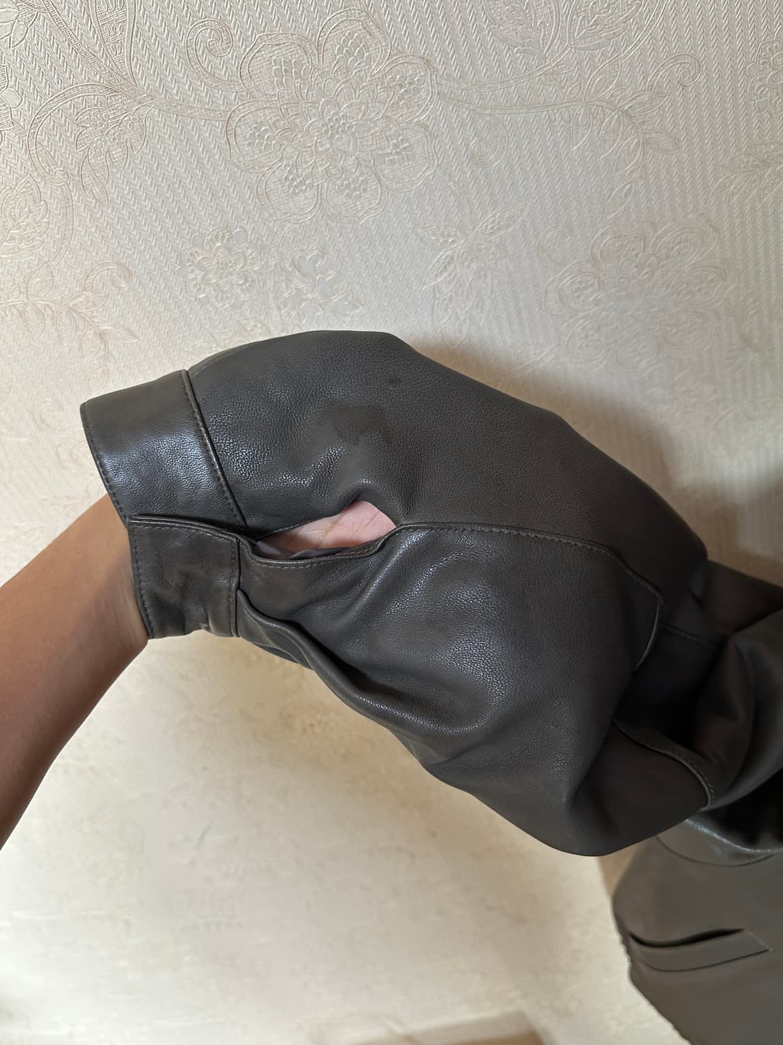 아모멘토 램스킨 레더 블루종 M사이즈 판매 상품이미지5