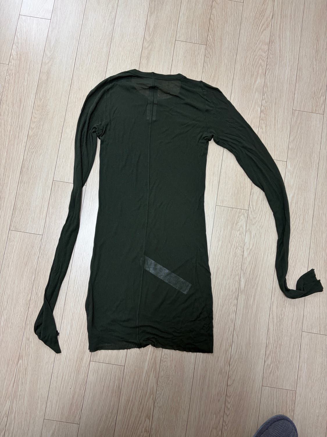 릭오웬스 레이어드 티셔츠 카키 XS사이즈 상품이미지2