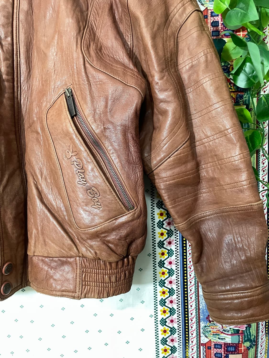 플레이보이 레더 봄버 상품이미지4